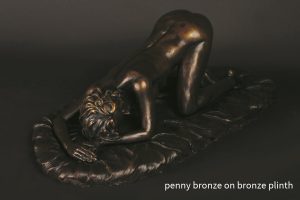 penny bronze on bronze plinth
